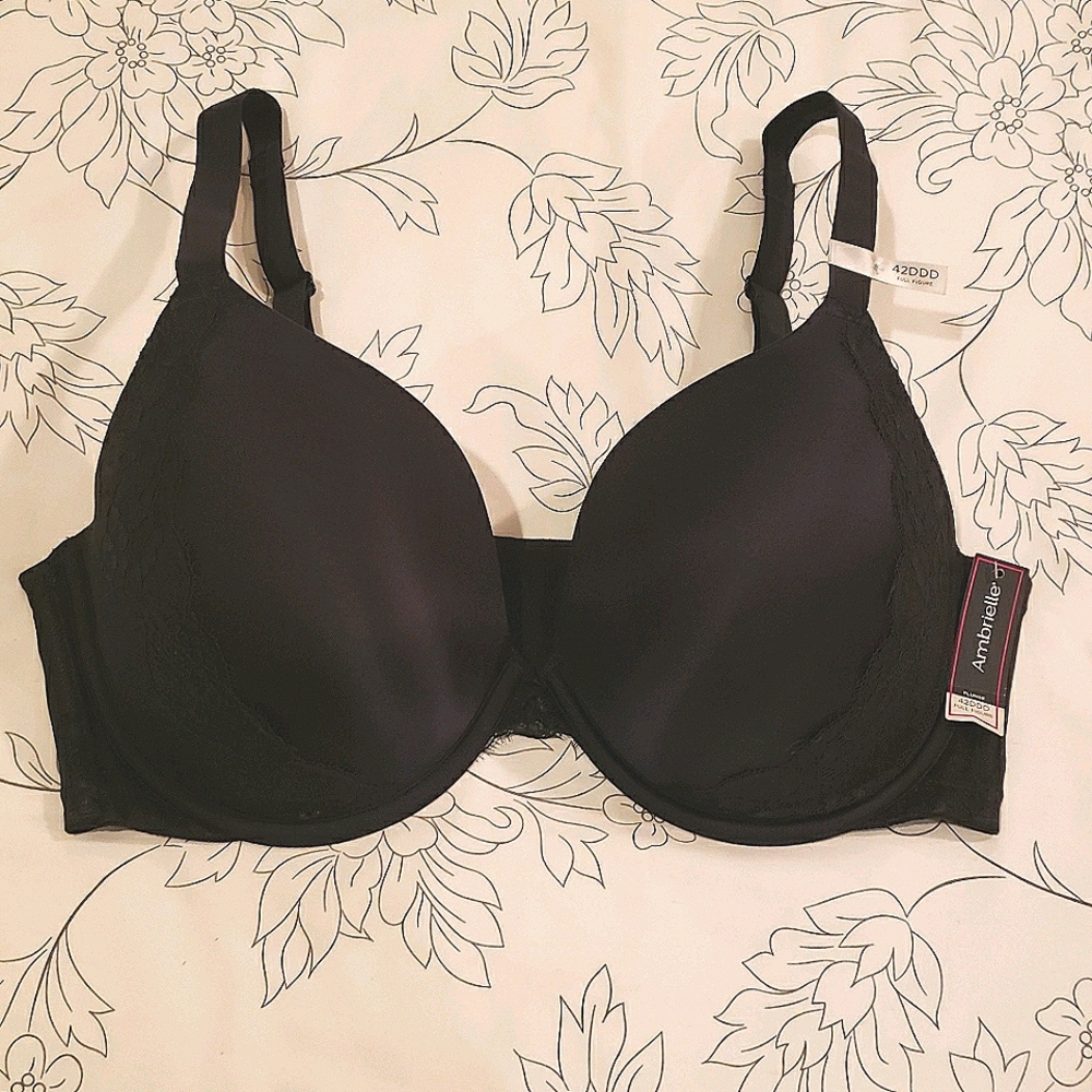 NWT Ambrielle Black Bra 42DDD